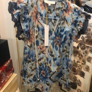 New with tags house of Harlow 1960 Zoey Blue Top S